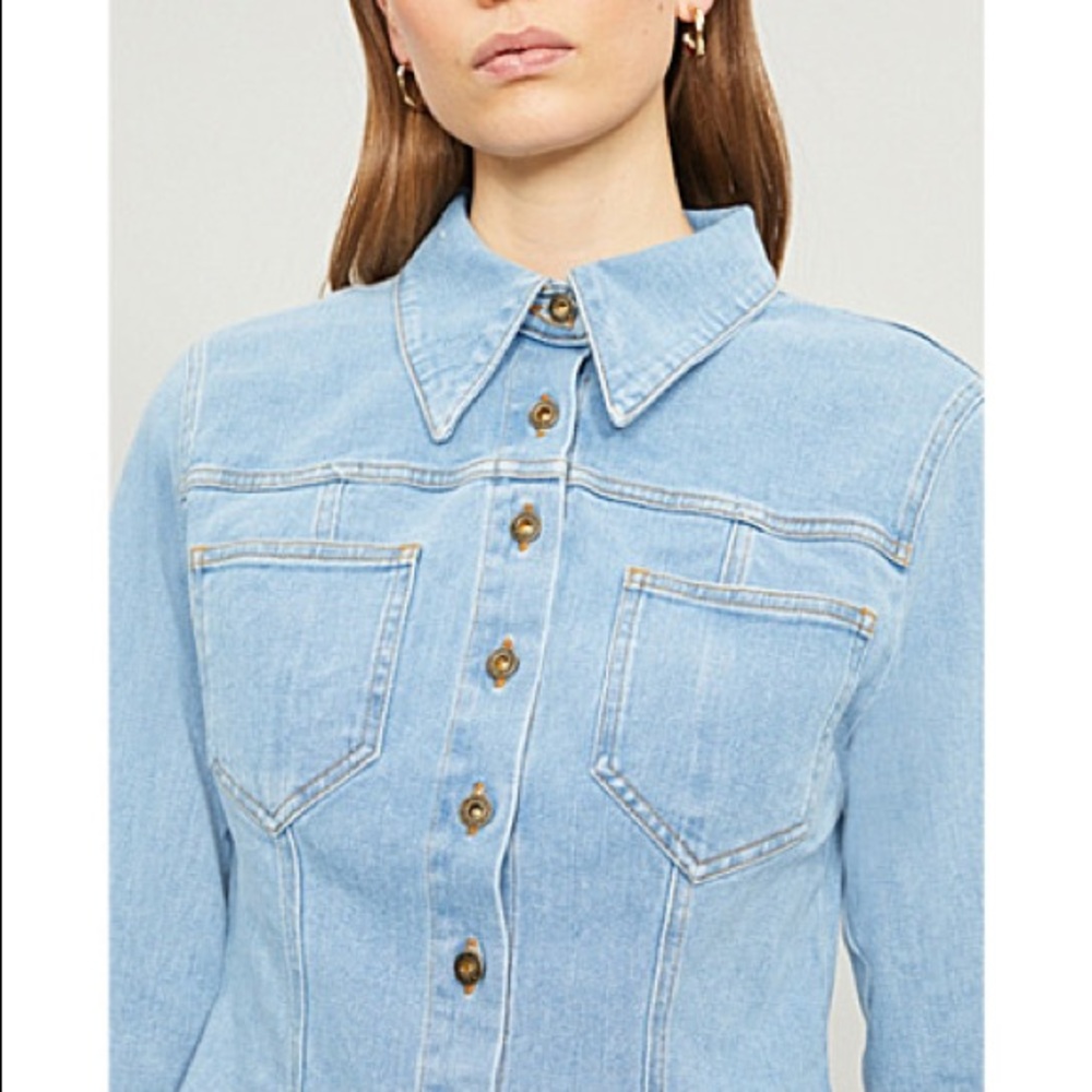 Nanushka S denim shirt jacket